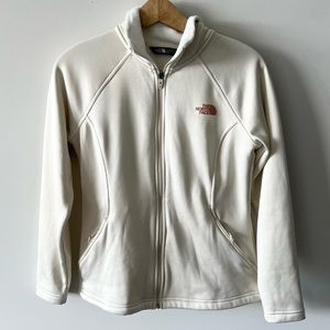 The North Face Fur Lined Zip Up Jacket White Pockets